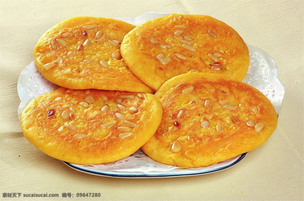 松仁玉米饼 美食 传统美食 餐饮美食 高清菜谱用图