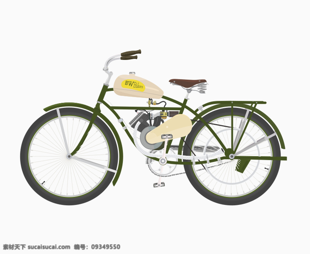电机 老式 自行车 动力 发动机 摩托车 电动机 踏板 老式的 离心机 插画集