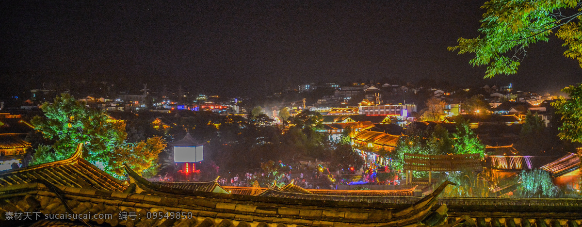 丽江古城 夜景 俯视 云南省 丽江市 古镇 古代建筑 云南 旅游摄影 国内旅游