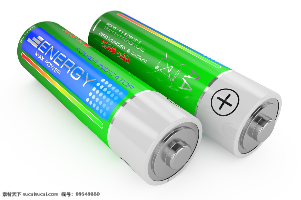 绿色环保电池 绿色 环保 电池 立体图片 创意图片 其他类别 生活百科 白色