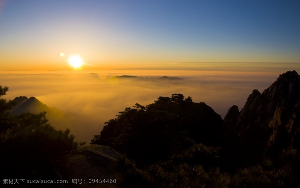 黄山日出 黄山 日出 云海 安徽 光明顶 旅游摄影 国内旅游