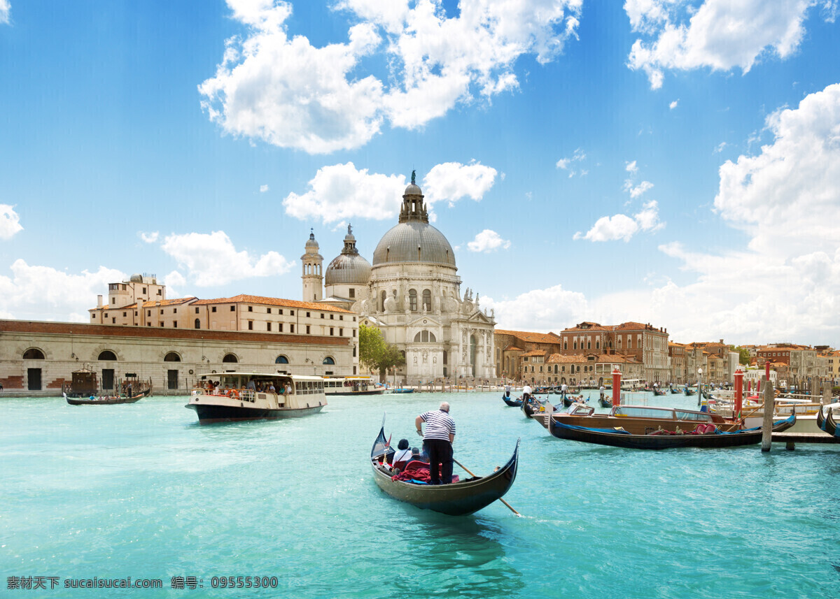 威尼斯 水城 旅行 建筑 小船 天空 白云 旅游摄影 国外旅游