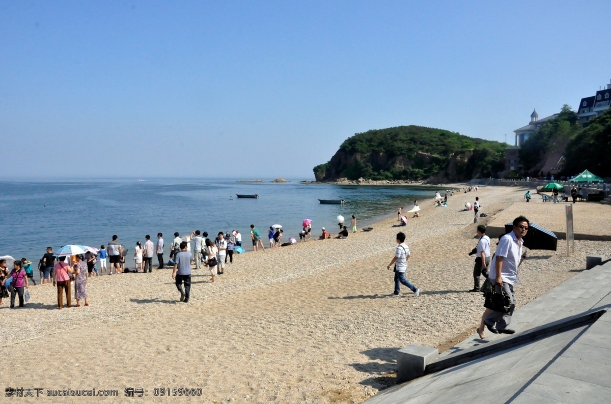 大连 国内旅游 海边风景 海上风景 海滩 旅游摄影 沙滩 风景图片 小船 辽宁 天空 远山 psd源文件