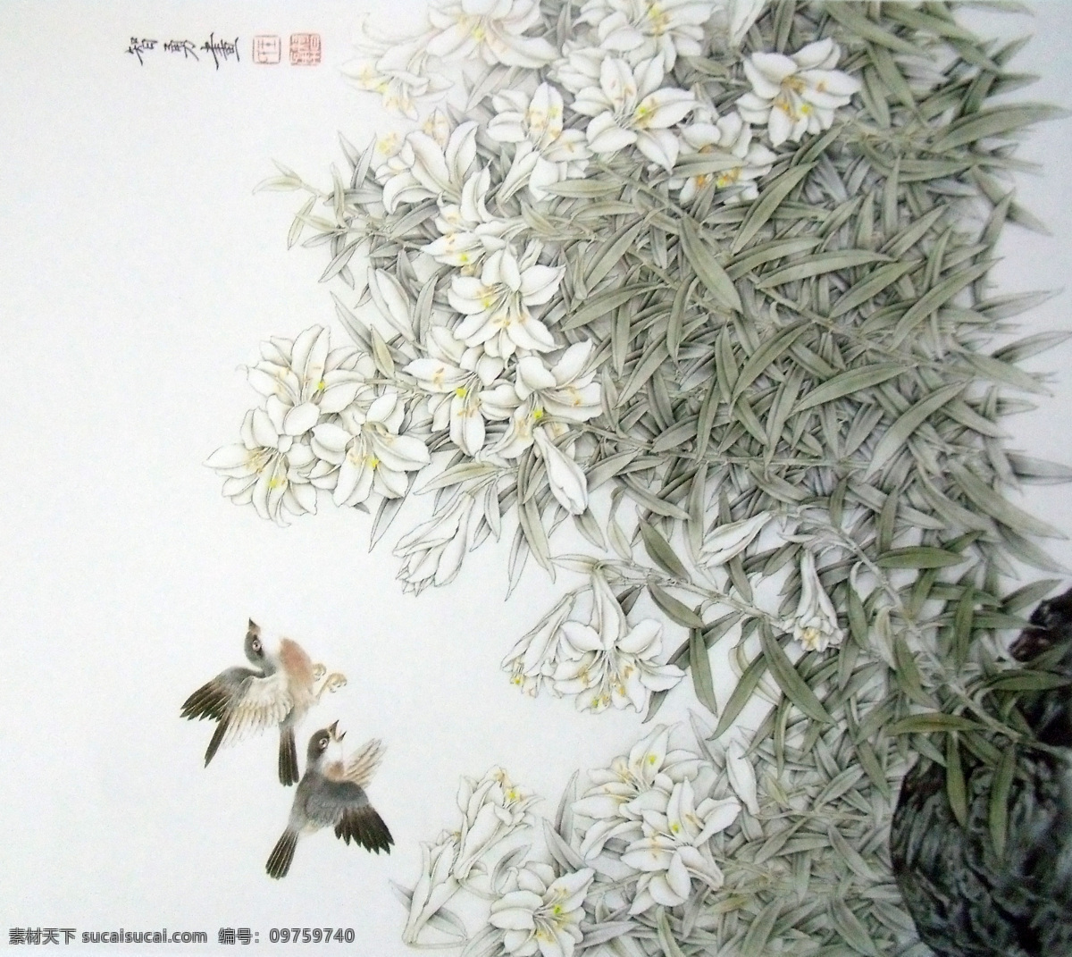 花卉 燕子 水墨画 名画 水墨花卉植物 国画 中国画 绘画艺术 装饰画 挂画 书画文字 文化艺术