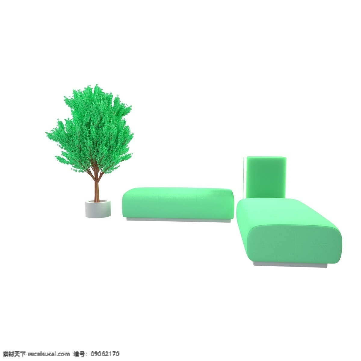 绿色 家装 沙发 装饰 c4d 3d 写实 家居 家具 家居生活馆 家装节 植物 家装节装修 活泼 树木