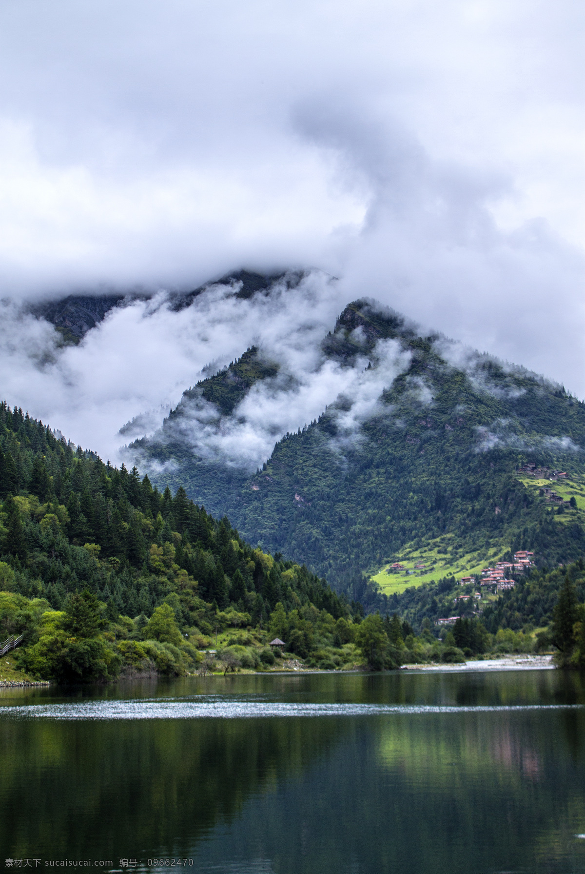 高原湖泊 海子 枯树 原始森林 溪流 藏寨 藏族 高原风光 生态湖泊 大自然 自然风景 自然景观 山水风景