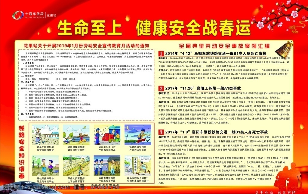 春运展板 春运工作布署 安全警示案例 卡通漫画 宣传展板 原创共享 展板模板