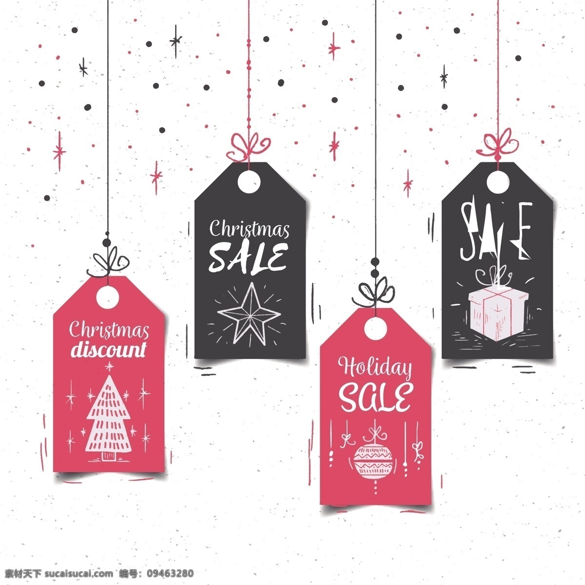 简约 圣诞节 促销 标签 模板 创意标签 圣诞节元素 清新 标签设计 矢量 扁平化 复古标签 标签复古 价格标签 特价标签 超市价格标签