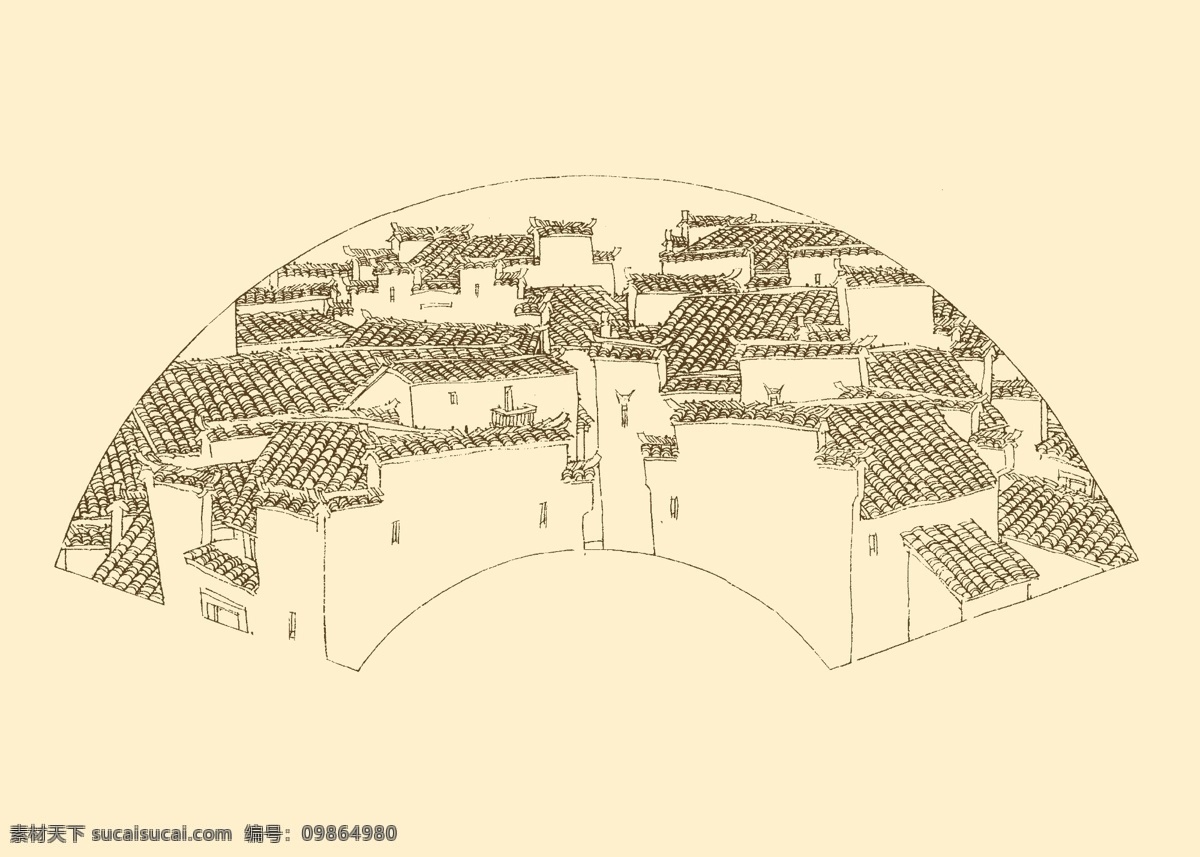 皖南古民居 白描 构图 建筑 古建筑 线描 勾勒 线条 民居 速写 钢笔画 徽派建筑 皖南 古 资料集 风景 分层 源文件