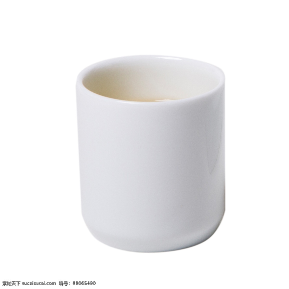 白色 圆柱 茶杯 元素 创意 杯子 立体 投影 深度 高光 质感 圆弧 容器 真实 反光 倒影 餐具