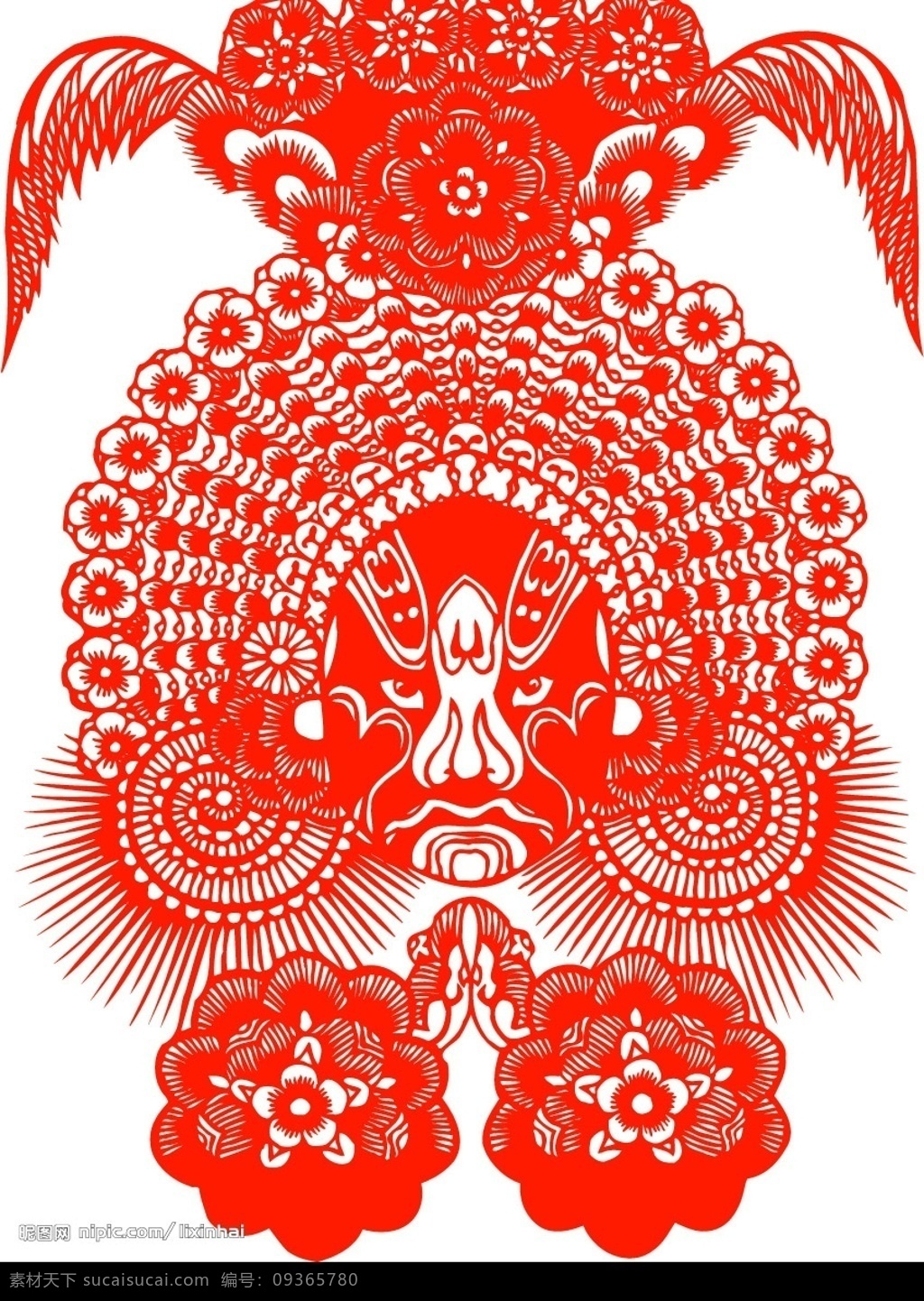脸谱13 脸谱 剪纸 民间艺术 矢量素材 文化艺术 传统文化 京剧脸谱 矢量图库