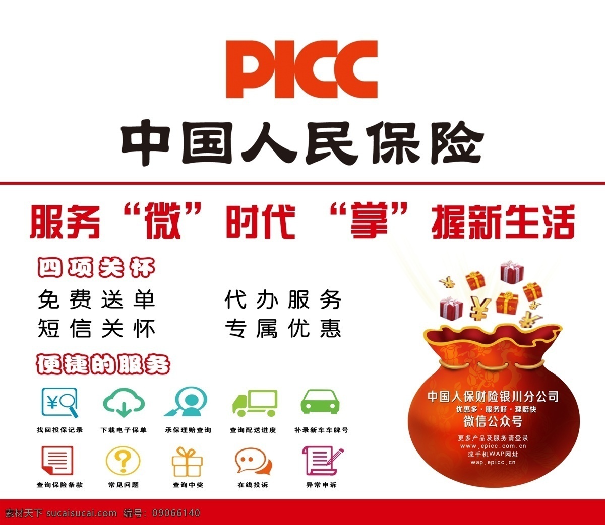 宣传展板 中国人民保 宣传图 picc 业务流程 白色