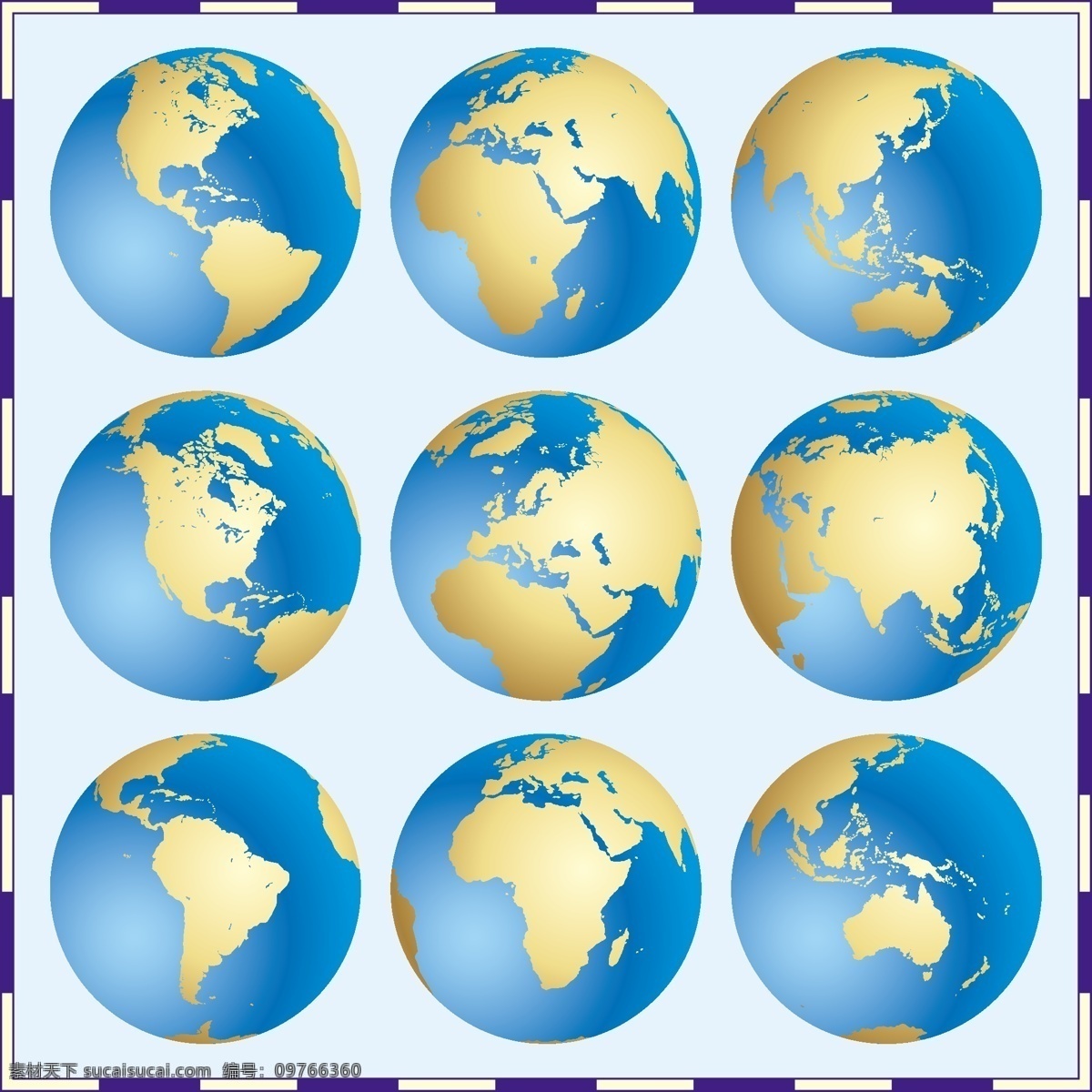 精美 世界地图 矢量 世界地理 全球世界 地图 七大洲 四 大洋 版图 环球 地形 蓝色