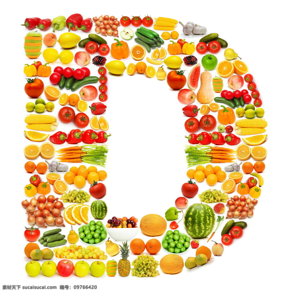 蔬菜水果 组成 字母 d 辣椒 葡萄 黄瓜 橙子 香蕉 蔬菜 水果 食物 水果蔬菜 餐饮美食 书画文字 文化艺术 白色