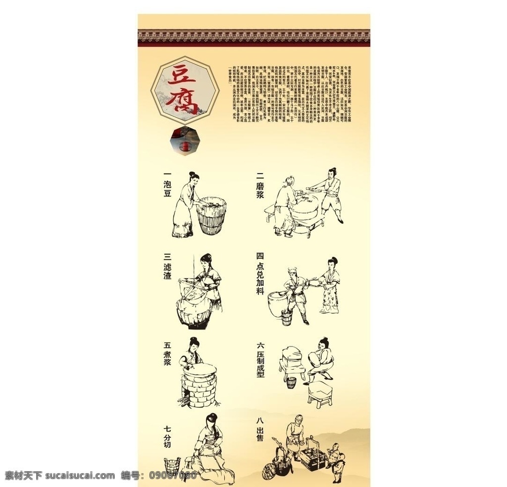 豆腐 文化 农作 豆腐制作工艺 酒文化 展板 广告 文化礼堂 非遗 民俗 传统 传统工艺