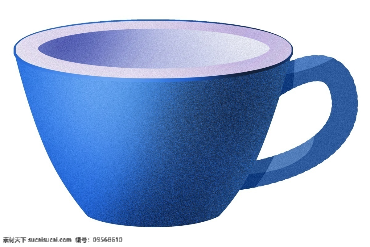 手绘 蓝色 餐具 插画 漂亮的餐具 卡通的插画 手绘插画 容器 瓷器 器皿 喝水的水杯 蓝色的餐具