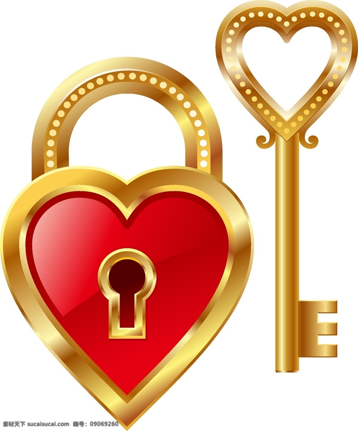 情侣 爱心 钥匙 小 锁 小锁 透明元素 ai元素 免抠元素