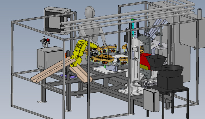 机器人 焊接 单元 细胞 solidworks 机 发明家 3d模型素材 其他3d模型