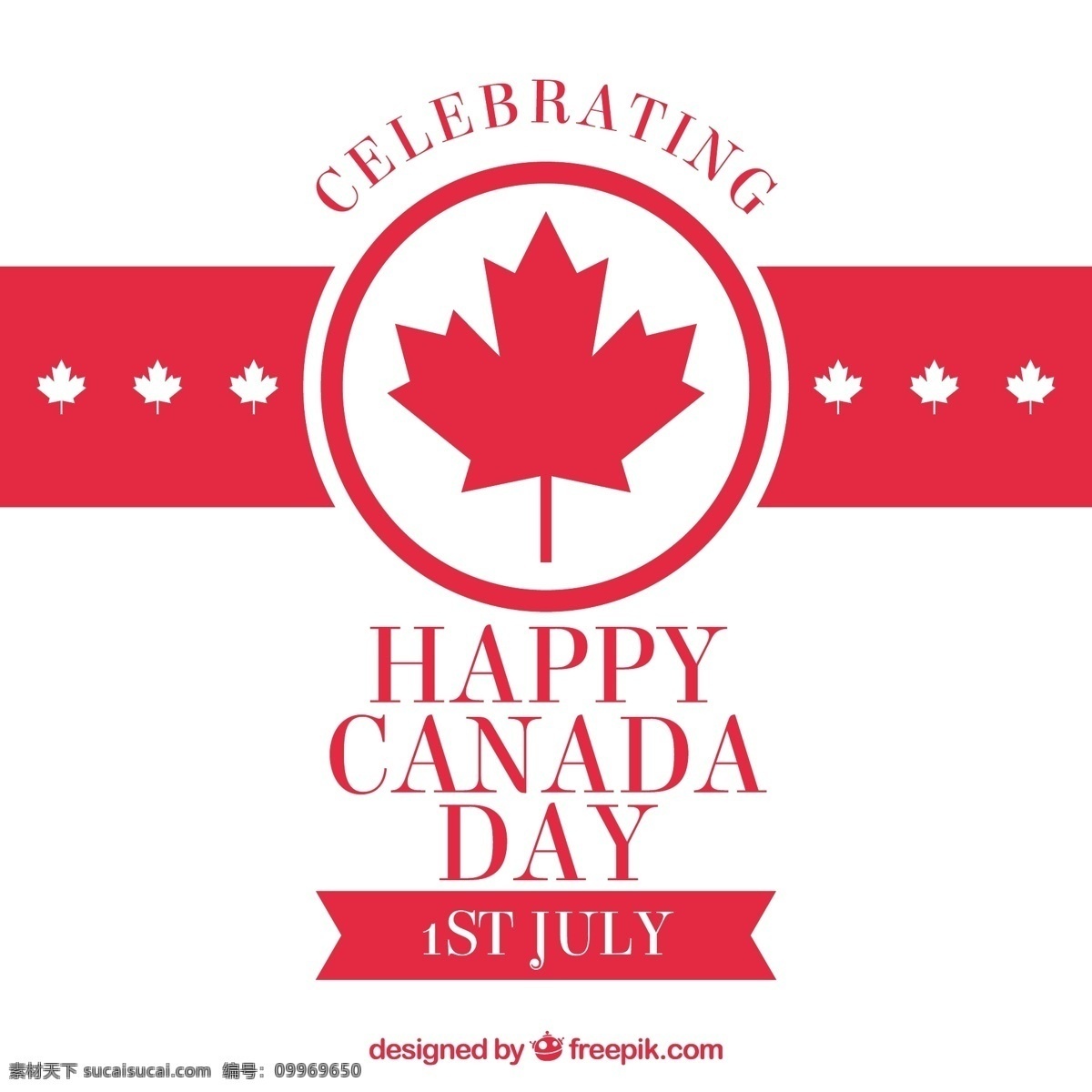 扁平化 加拿大 国庆日 背景 扁平化设计 加拿大国庆日