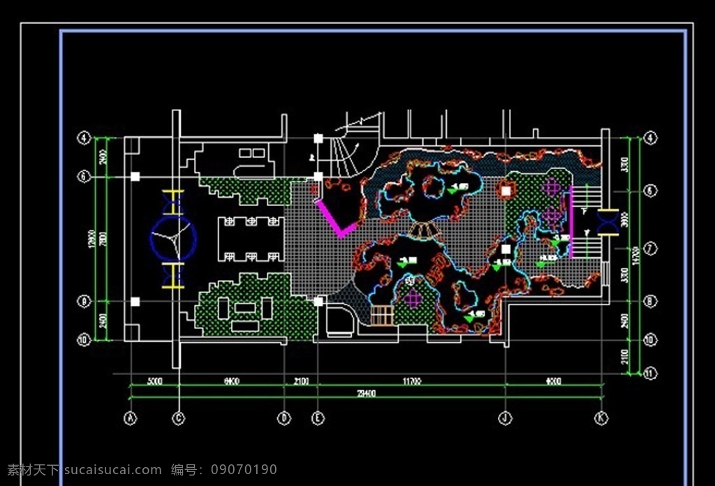 屋顶花园 规划 cad 图纸 景观平面图 花园施工图 景观设计素材 cad平面图 施工图 景观设计方案 露台景观 环境设计 景观设计 dwg