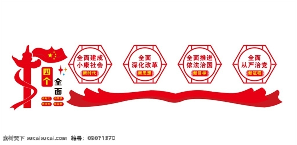四个全面 楼梯间文化 四个意思 党建 文化墙 异形