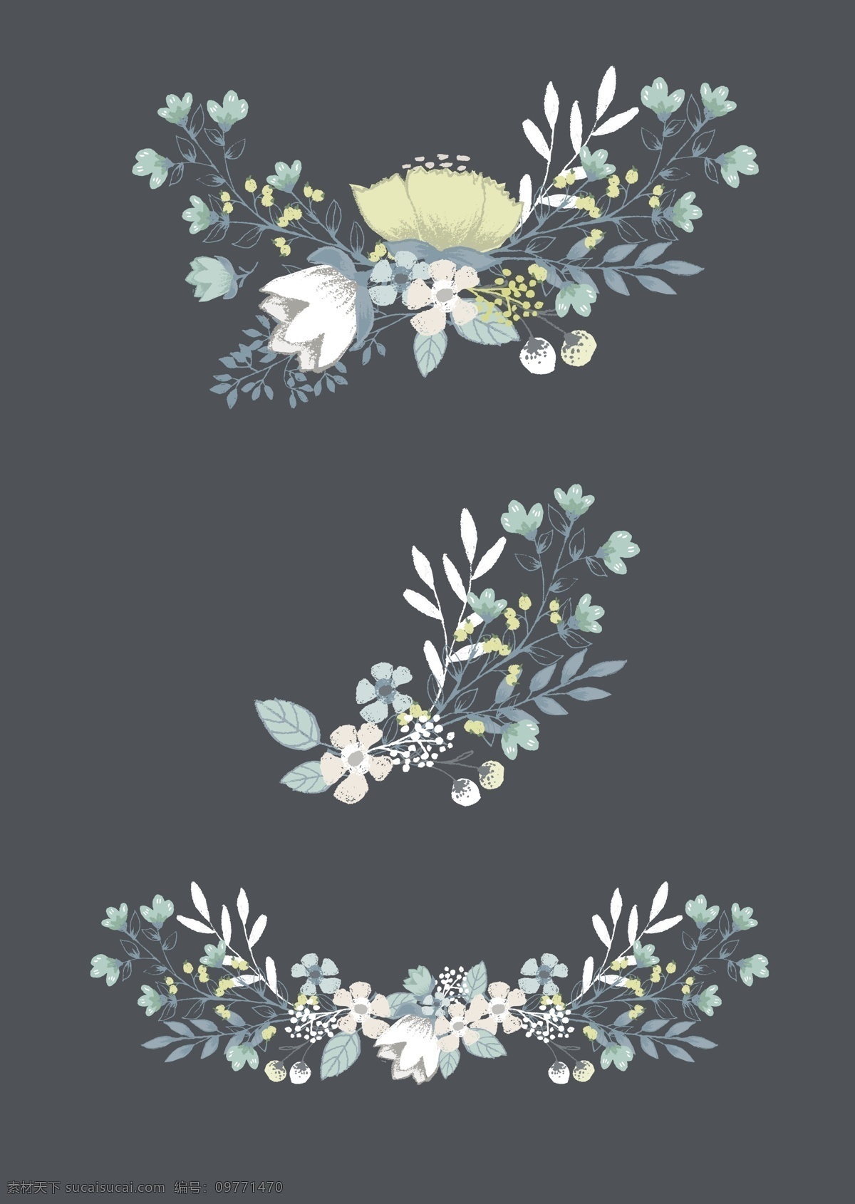 插画 花朵 清新 时尚 唯美 艺术 植物