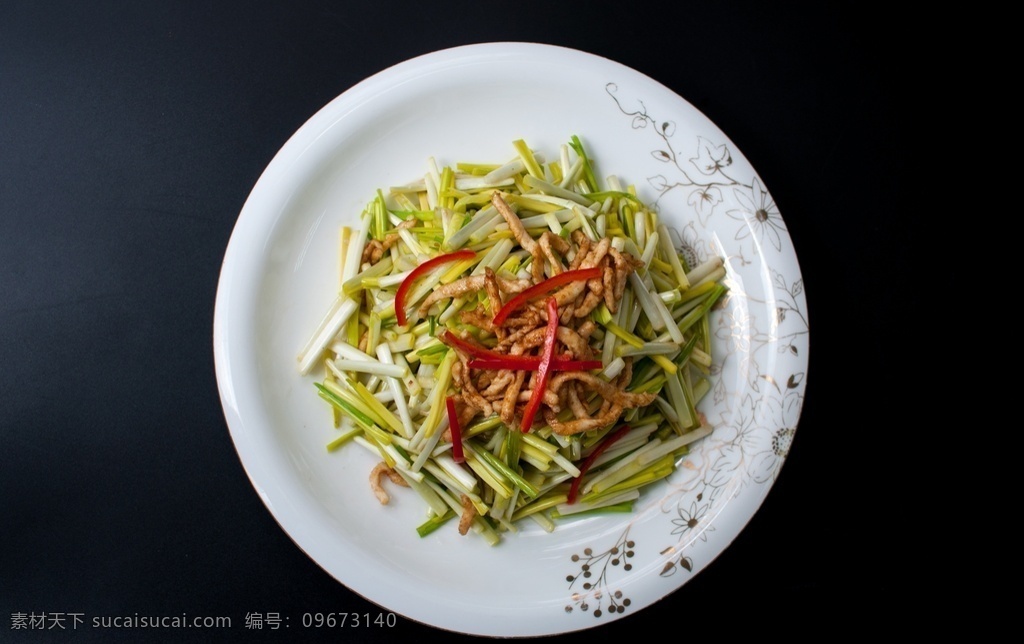 蒜苗炒肉丝 蒜苗 炒肉丝 猪肉 家常菜 小炒 中餐 传统美食 小菜 热菜 炒菜 蔬菜 中餐小菜 餐饮美食