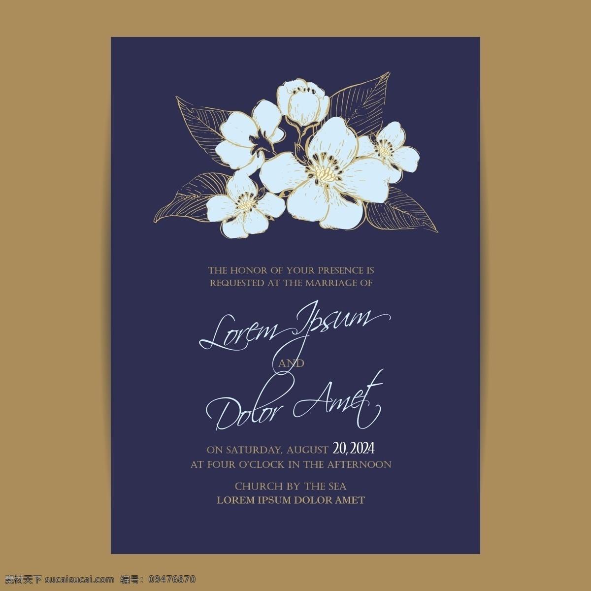 欧美风格邀请 欧美风格 矢量图 设计素材 结婚 婚礼 花朵 线描 白描 邀请函 请柬 卡片 白色 鲜花 叶子
