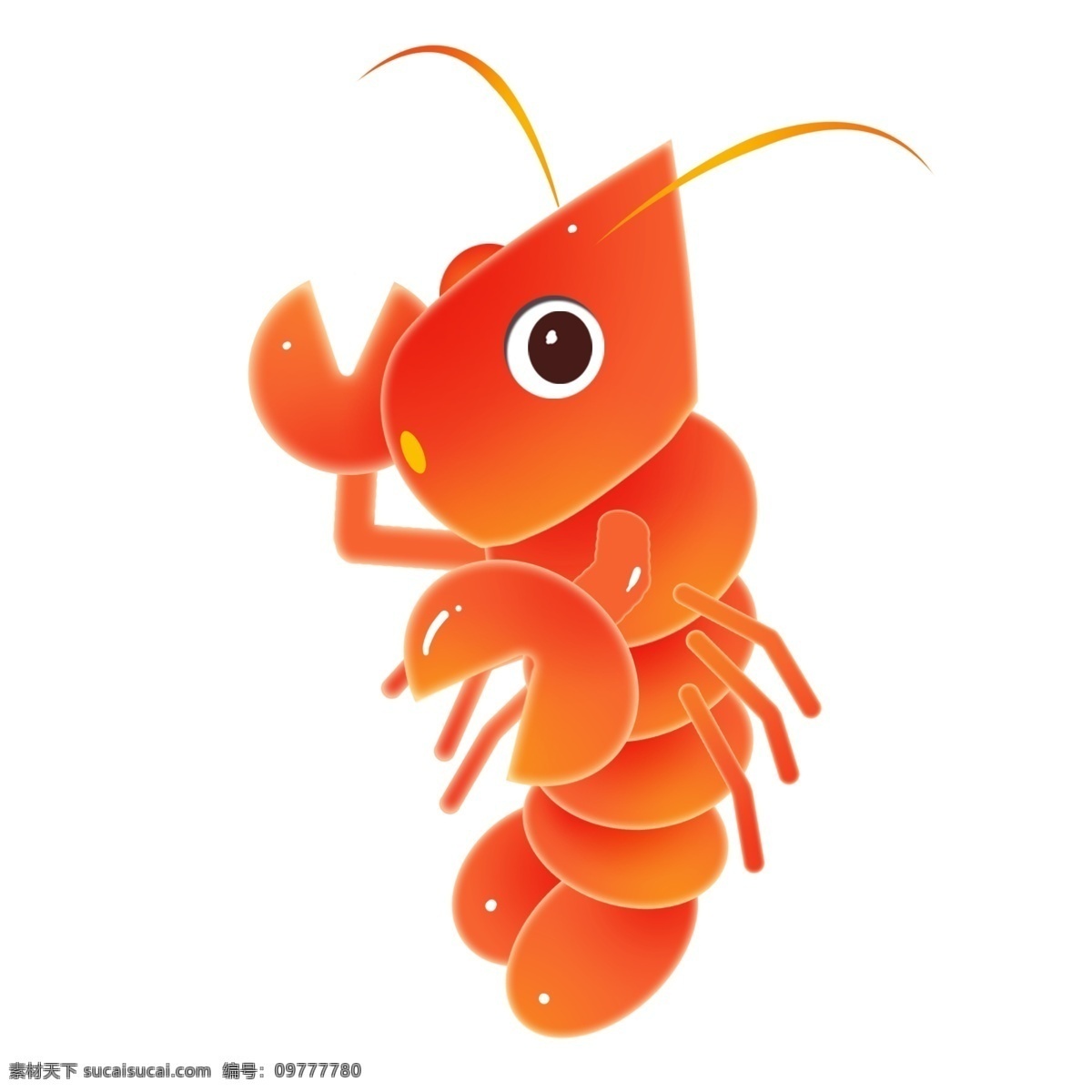卡通 海鲜 龙虾 插画 海鲜龙虾 卡通龙虾 龙虾钳子 海鲜龙虾插画 美食 食材 可爱的龙虾 大虾