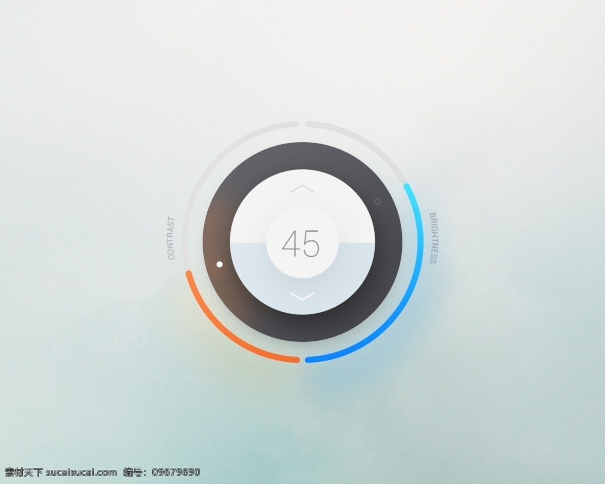 音量ui psd设计 音量 ui 高端 大气 白色