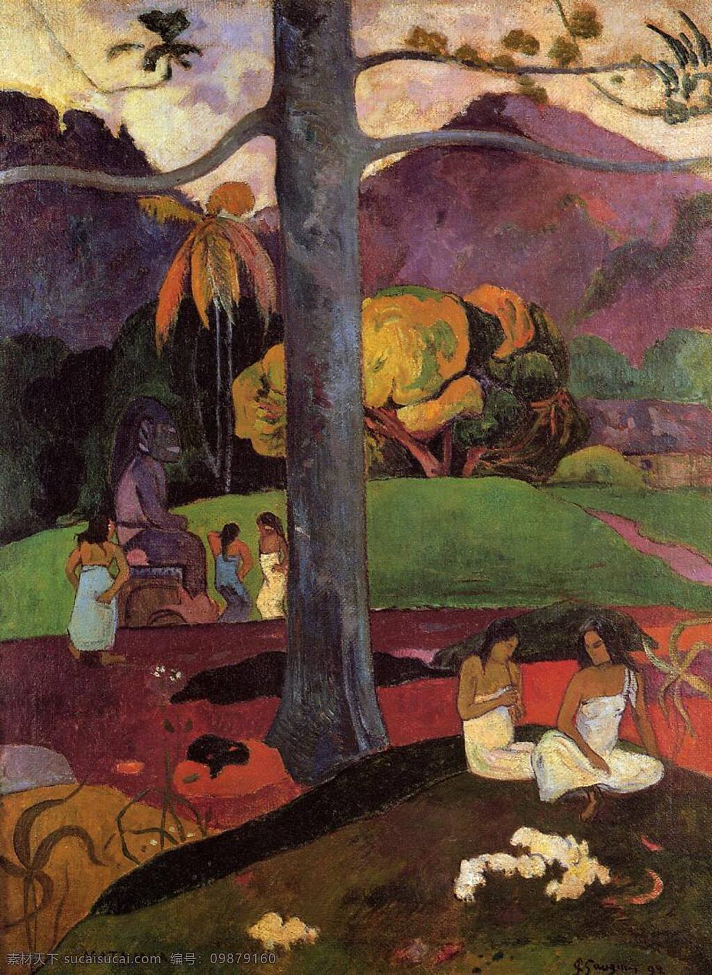 gauguin 后 印象主义 风景 人物 田园 自然 静物 油画 装饰画 法国 画家 保罗 高更 paul 装饰素材