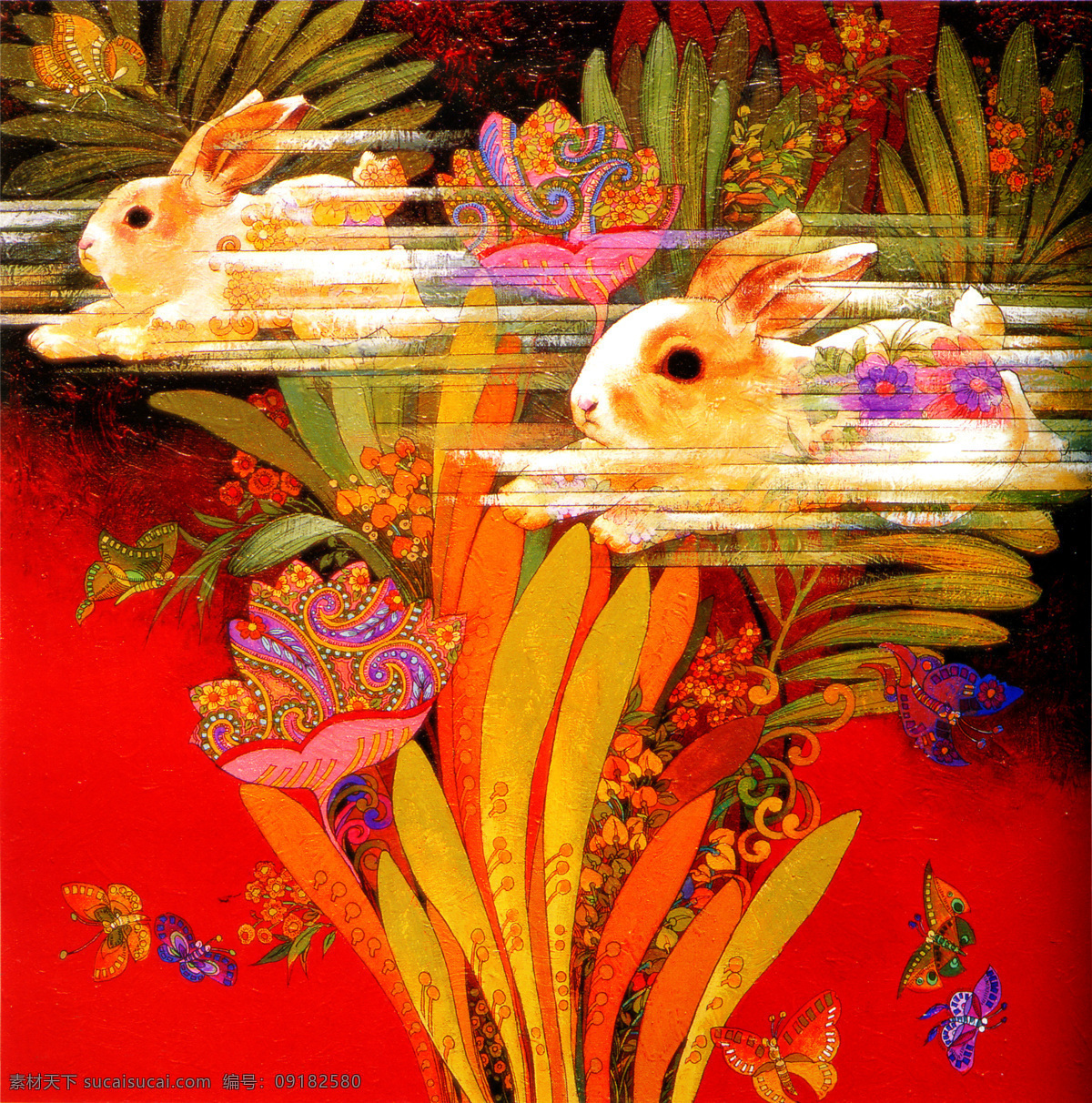 油画生肖 兔 油画 生肖 玉兔迎春 中国风 生肖兔 国画兔 国画 油画兔子 兔子 绘画书法 文化艺术