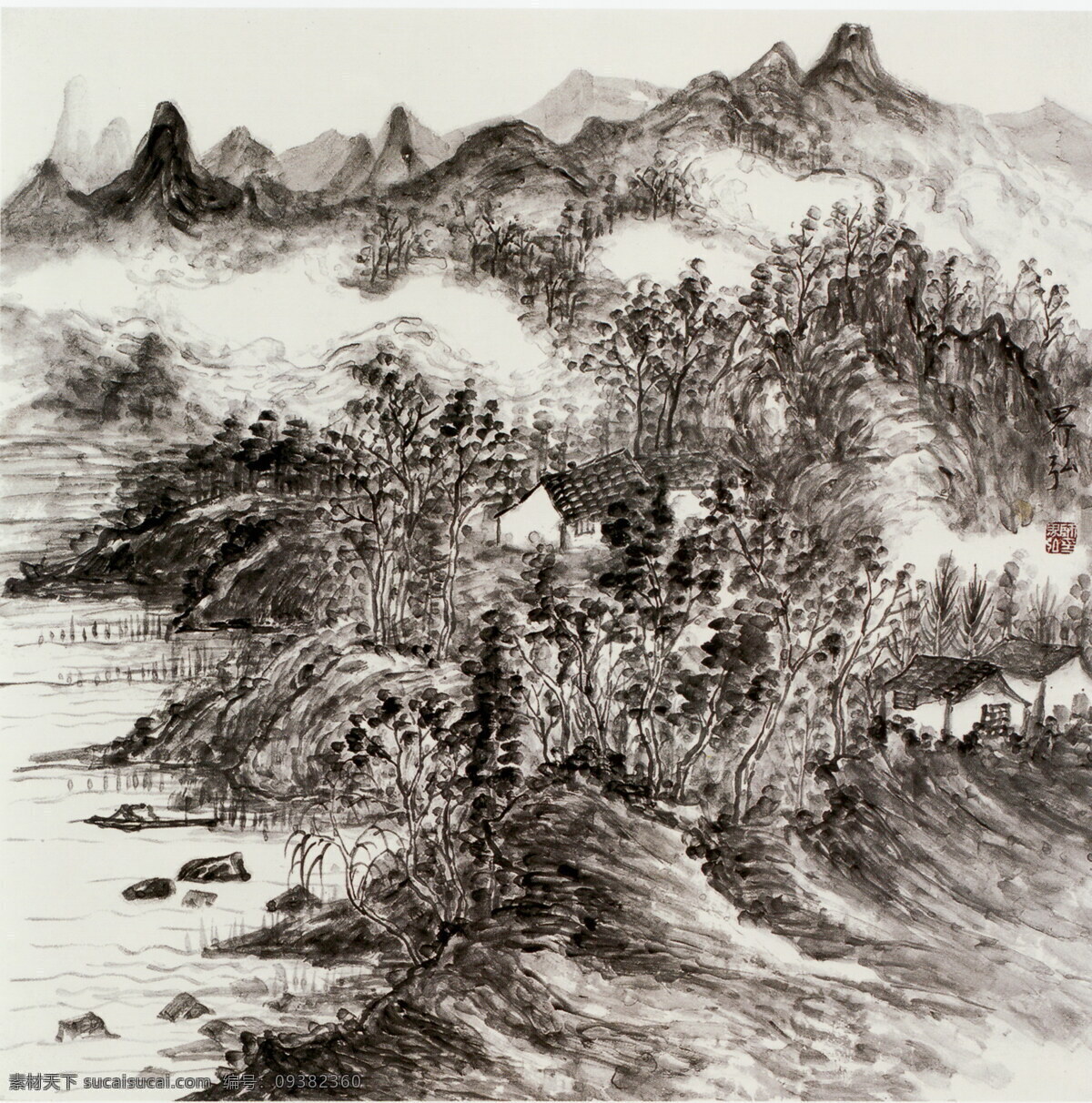 风景画 国画 国画设计素材 绘画书法 山 山水画 书法 国画模板下载 中国画 写意画 大师作品 写意 水 树 水墨画 文化艺术 装饰素材 山水风景画