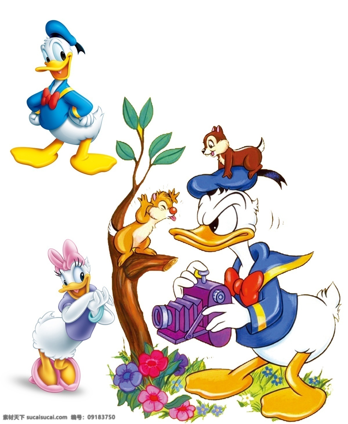 卡通 动物 唐老鸭 系列 背景 分层图 幼儿类 分层