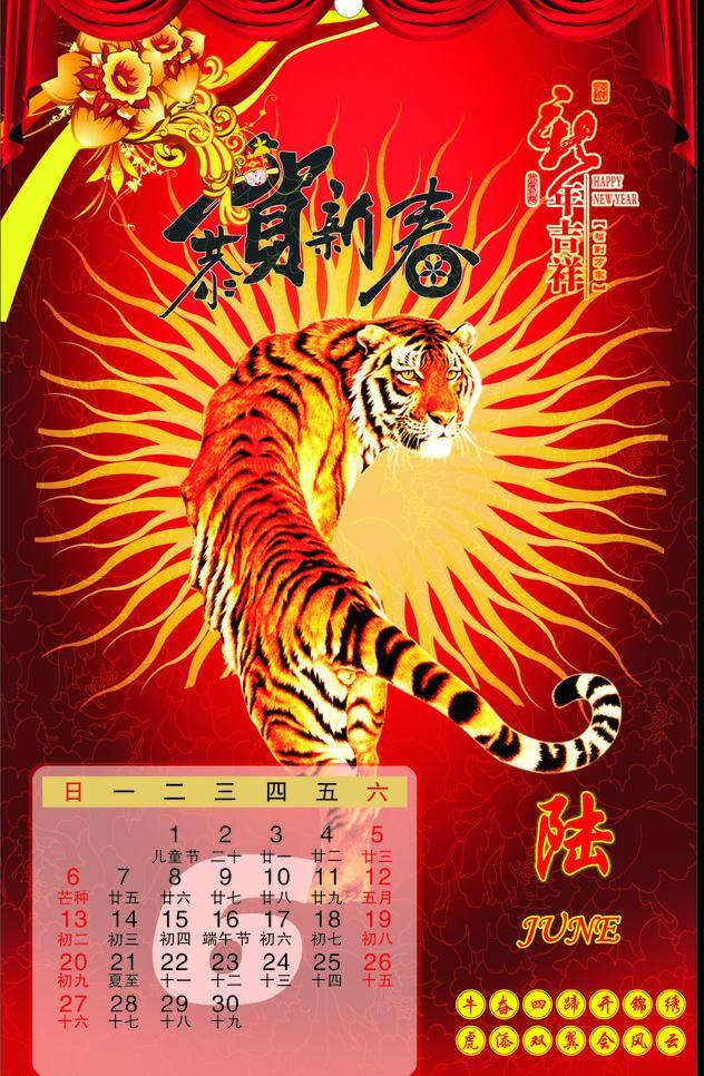 2009 2010年 背景 对联 恭贺新春 恭喜发财 虎年 火 老虎 门帘 二 零 年 二月 日历 二零一零年 年历 陆月 喜庆 星光 新年