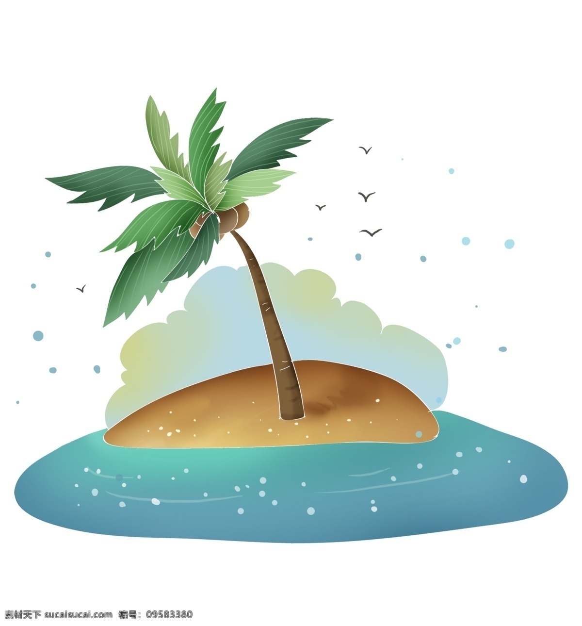 夏季 海岛 旅游 沙滩 椰树 叶子 椰子树 海边 云朵 海鸥 大海 海岛旅游 夏日海岛度假 暑期旅游 避暑海边度假 游泳