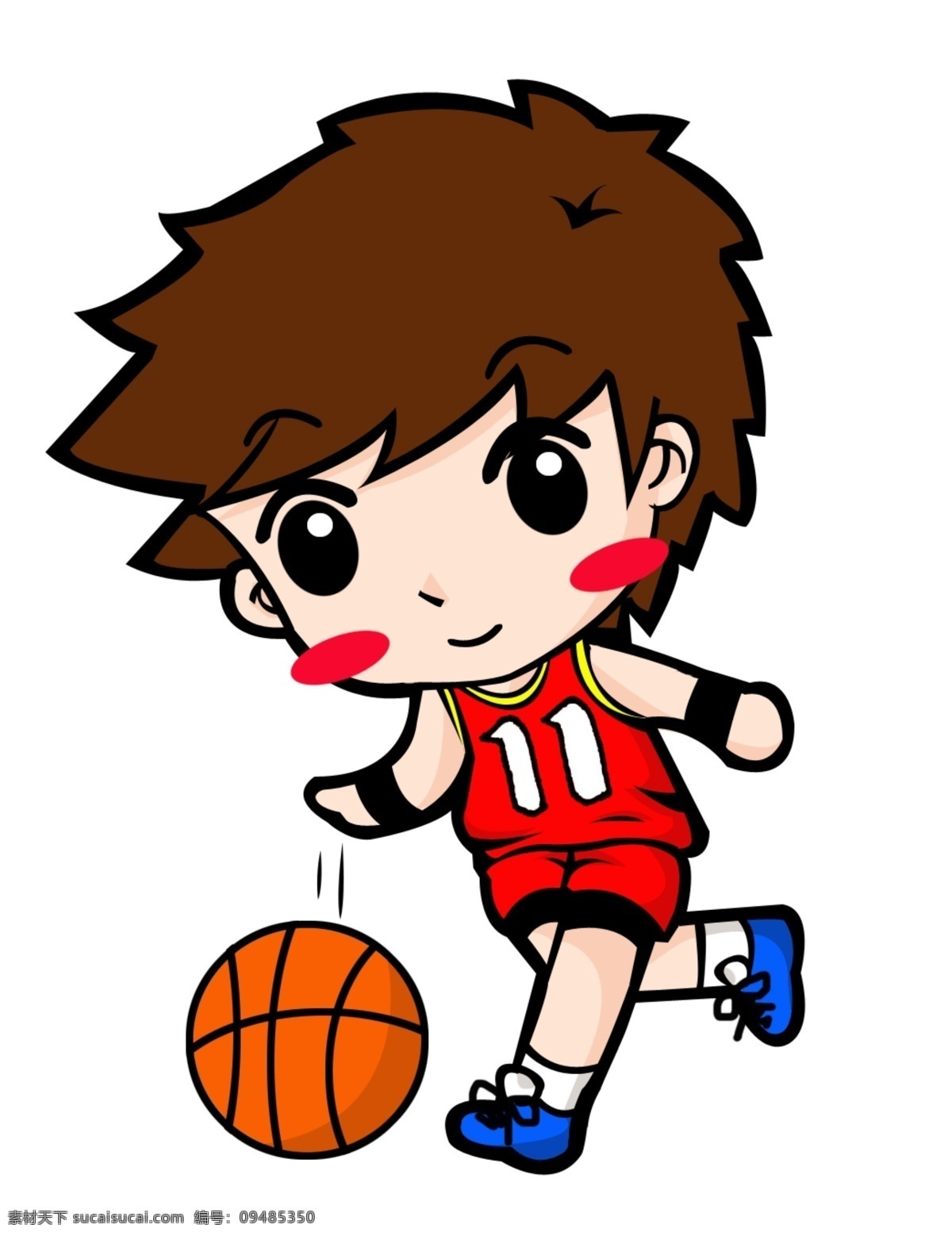 动漫 人物 男孩 篮球 q版 打篮球 可爱 漫画 流川枫 q版打篮球 q 版 小孩 分层 源文件