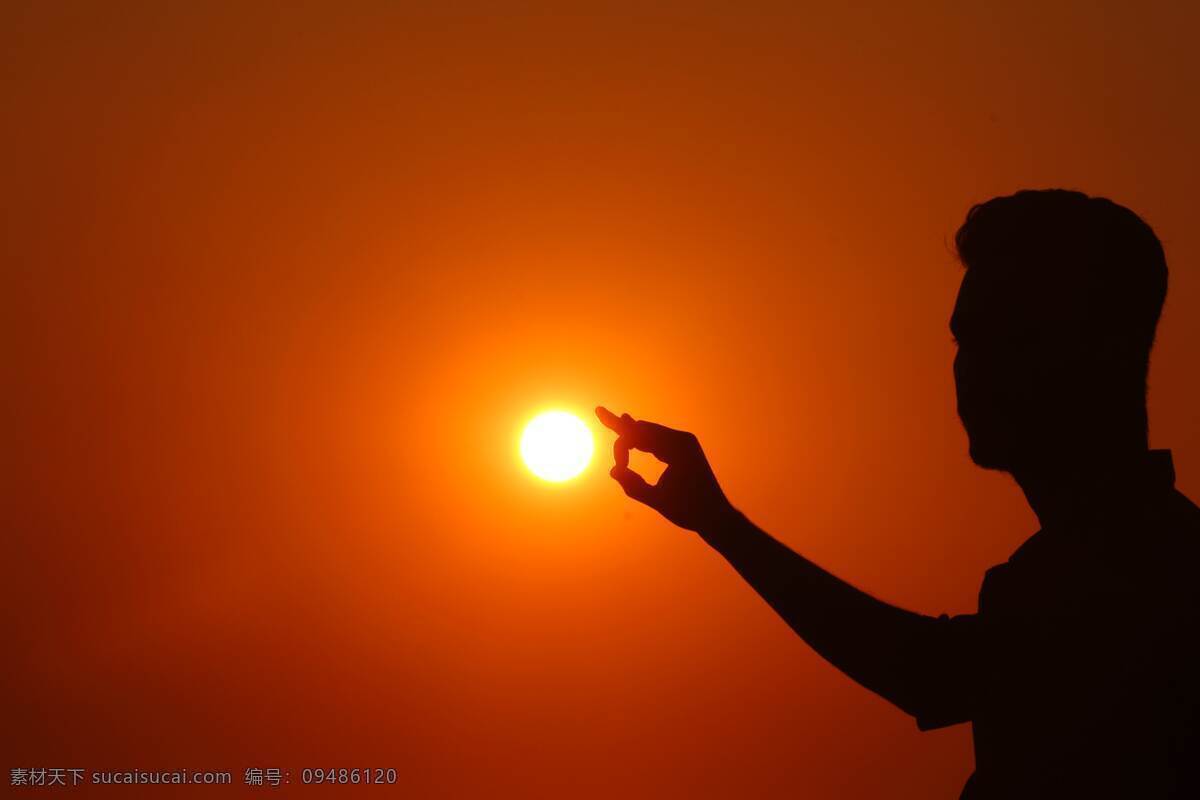 日落剪影 人物 人物剪影 太阳 红色 人 广告素材 背景 人物图库 日常生活