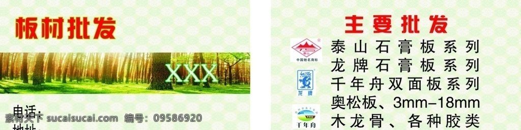 板材名片 泰山标志 龙牌标志 千年舟标志 名片素材 名片卡片