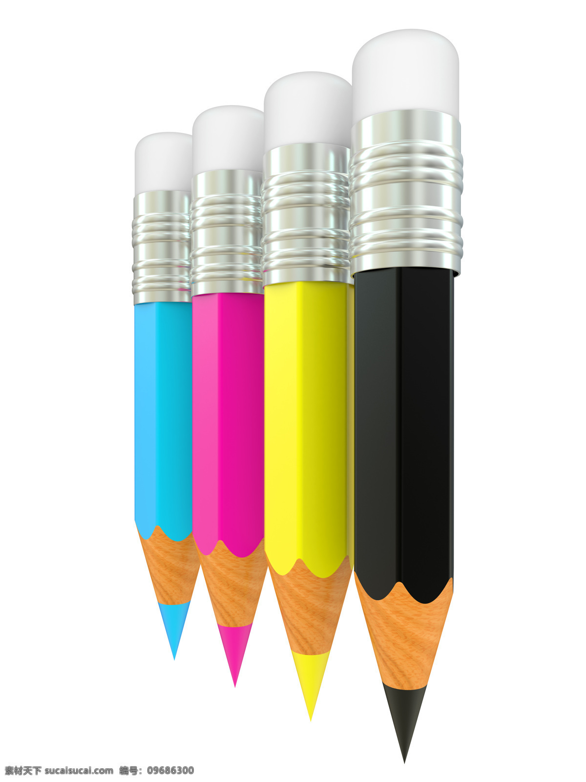 cmyk铅笔 色彩 模式 颜色 青色 柠檬黄 玫瑰红 黑色 铅笔 彩铅 其他类别 生活百科 白色