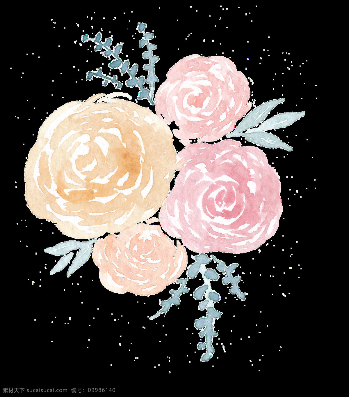 淡 描 花蕊 透明 卷芯 黄色 透明素材 免扣素材 装饰图案