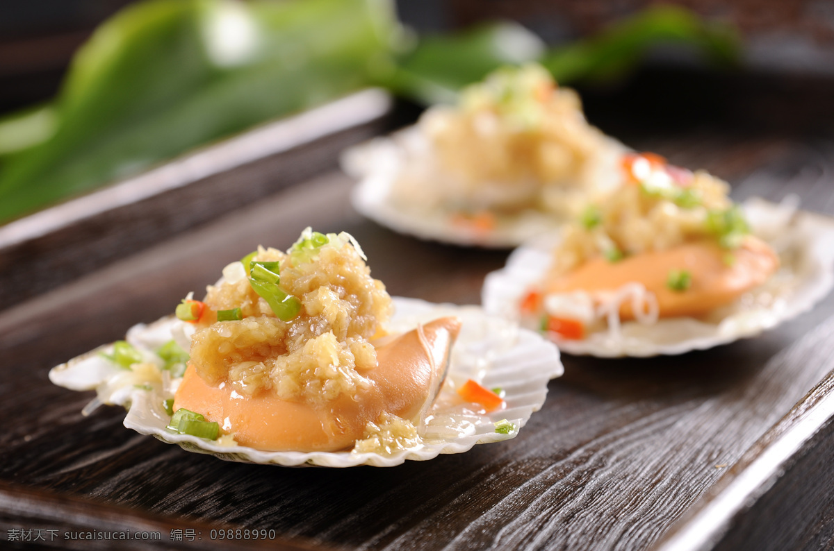 蒜蓉 粉丝 蒸 扇贝 海鲜 蒜香 清蒸 清淡口味 美食 传统美食 餐饮美食