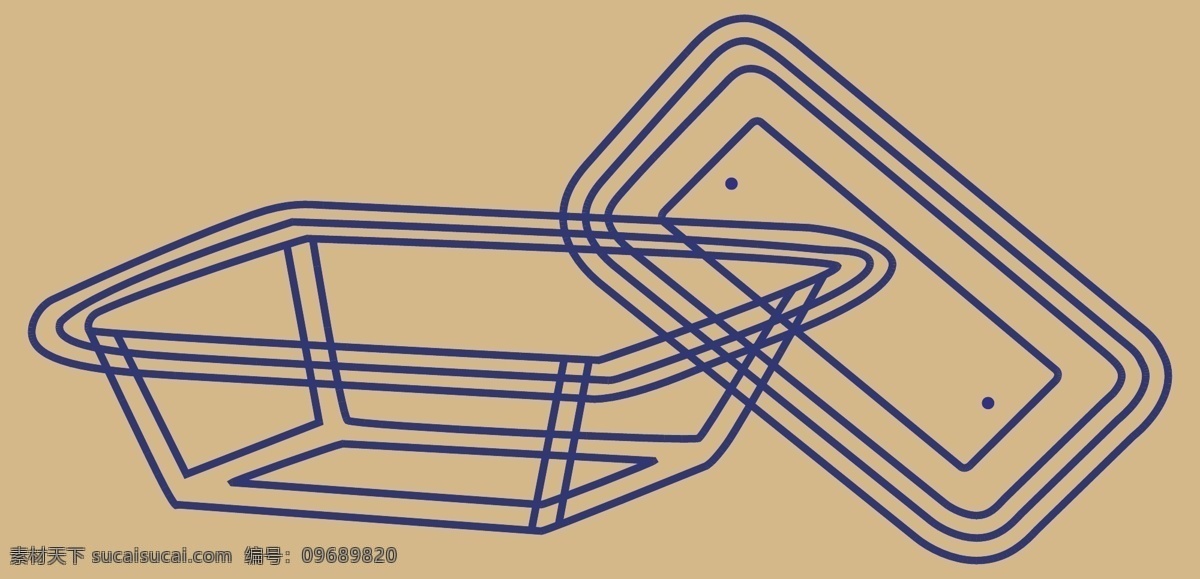 饭盒矢量 饭盒 矢量图 线条 塑料饭盒 生活百科 生活用品