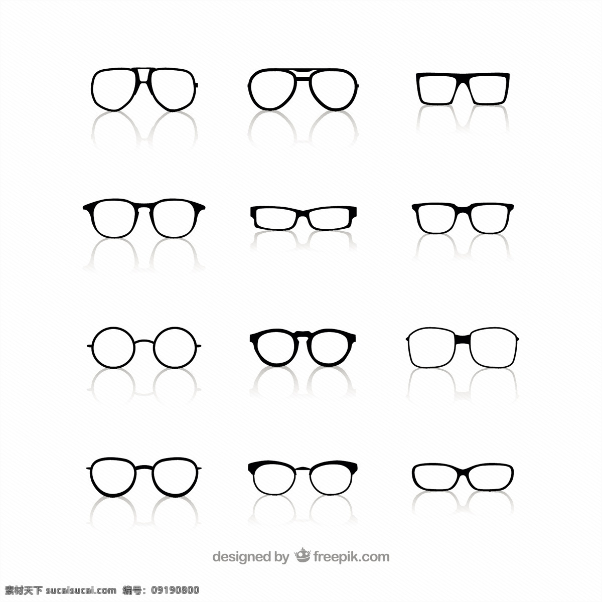 收集眼镜 图标 时尚 眼镜 太阳镜 风格 时尚偶像 收藏 配件 视力 白色