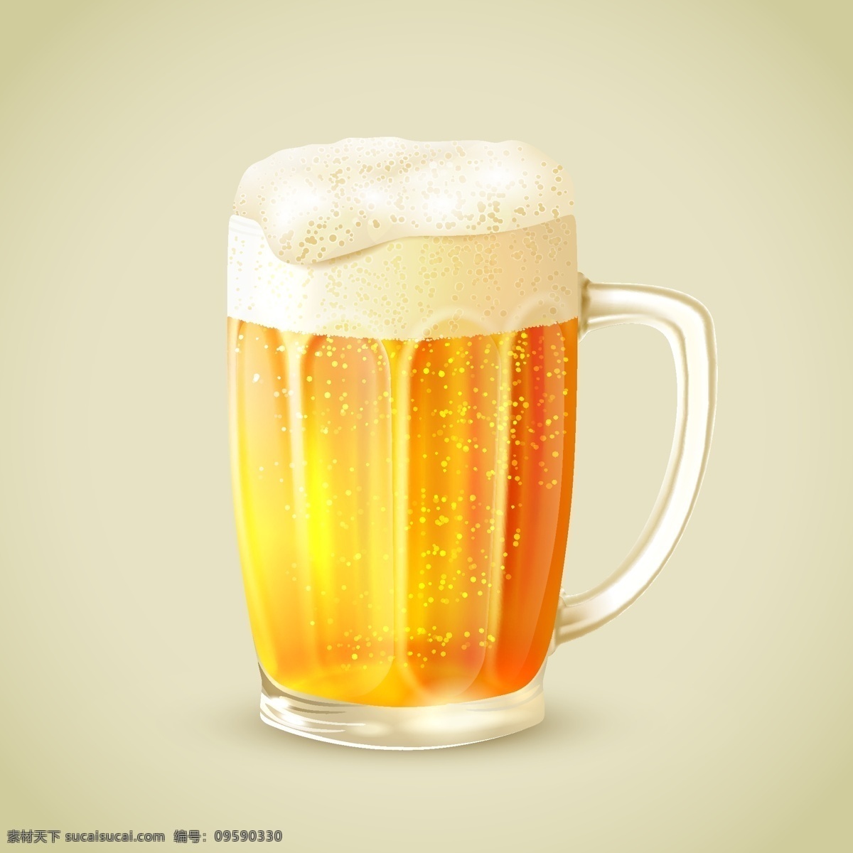 玻璃杯 啤酒 矢量 矢量素材 设计素材 背景素材