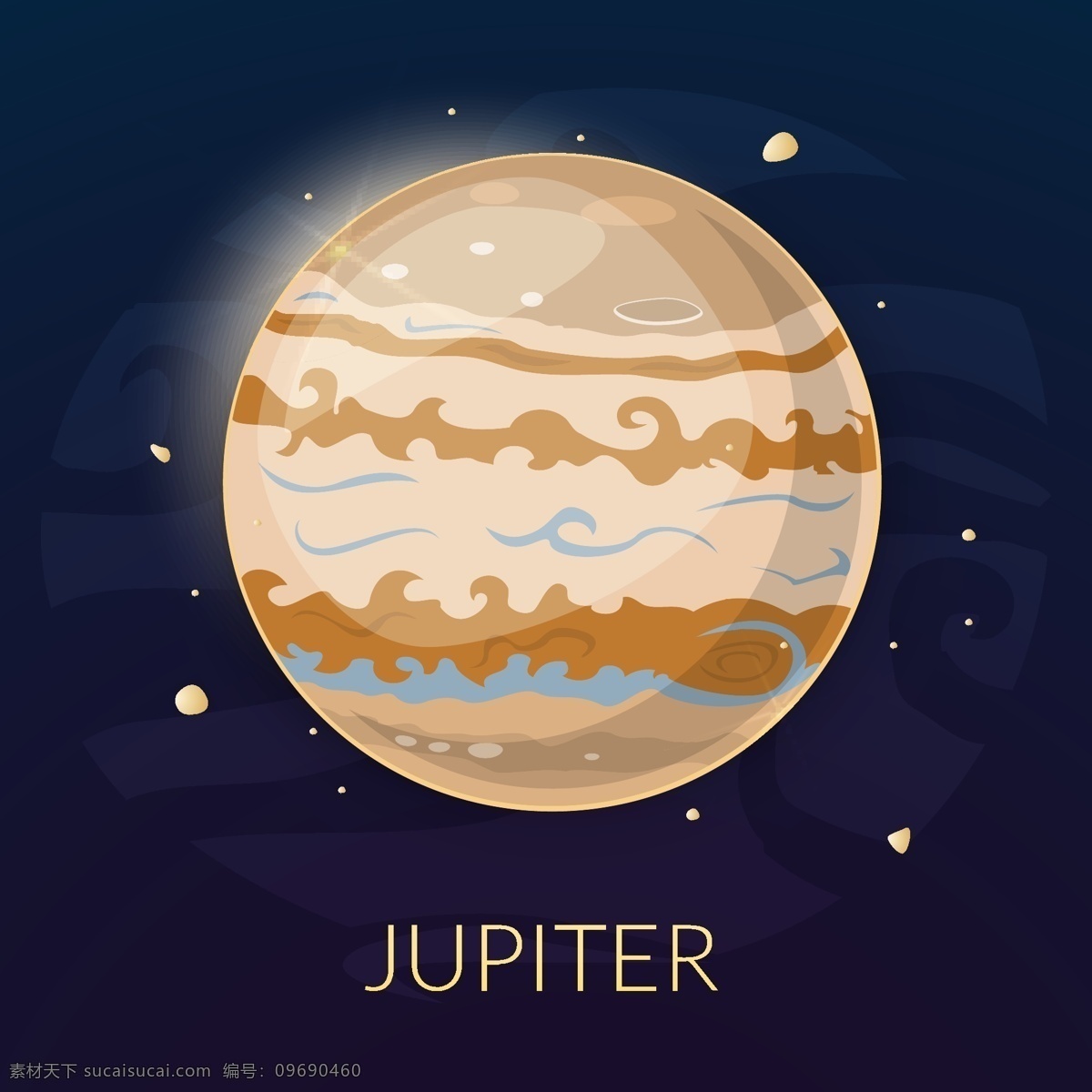 星球设计图 矢量图 彩色 黑色