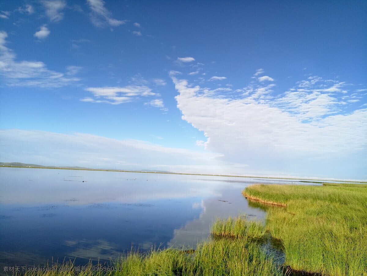 花湖 湖 草 水 蓝天 自然景观 自然风景