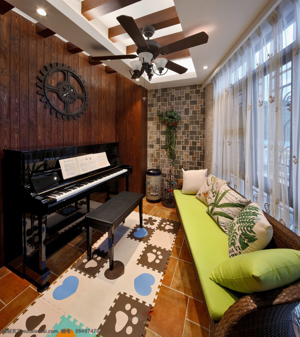 美式 创意 钢琴 室 背景 墙 设计图 家居 家居生活 室内设计 装修 室内 家具 装修设计 环境设计 钢琴室 背景墙