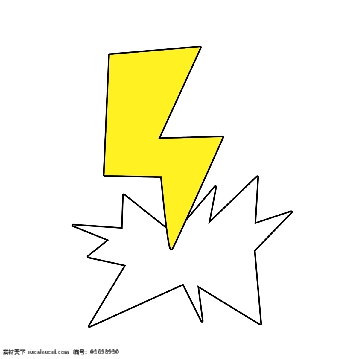 闪电 图案 元素 免 扣 闪电效果 海报设计图标 闪电图案 装饰图案 黄色闪电