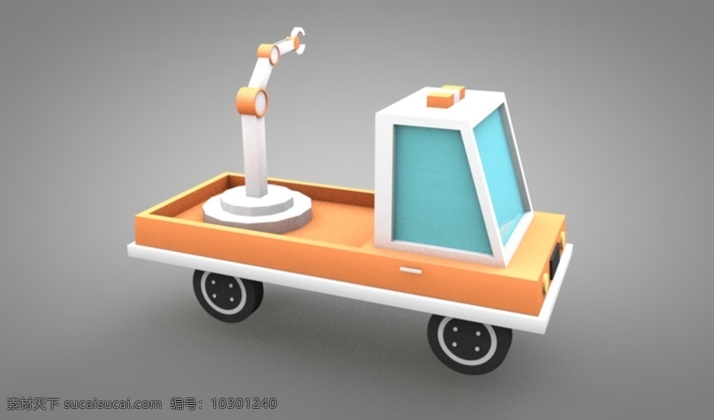 c4d 模型 像素 救护车 动画 工程 简约 渲染 c4d模型 3d设计 其他模型